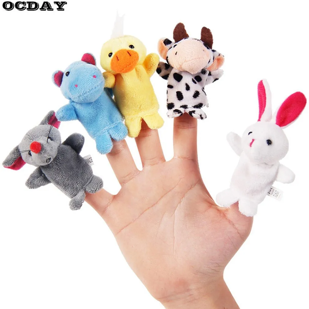 

Cute Animal Finger Puppets Hand Puppet Baby Plush Toy Storytelling Props Doll Animal Plush Finger Puppet Children Christmas Gift