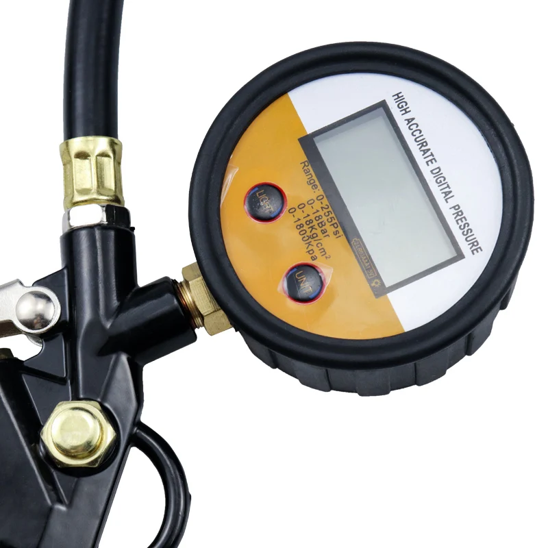 Digital Tire Pressure Gauge 0-255PSI Inflatable PSI/BAR/KPA/Kg/cm2 Measuring Instrument EU/US/JP | Инструменты
