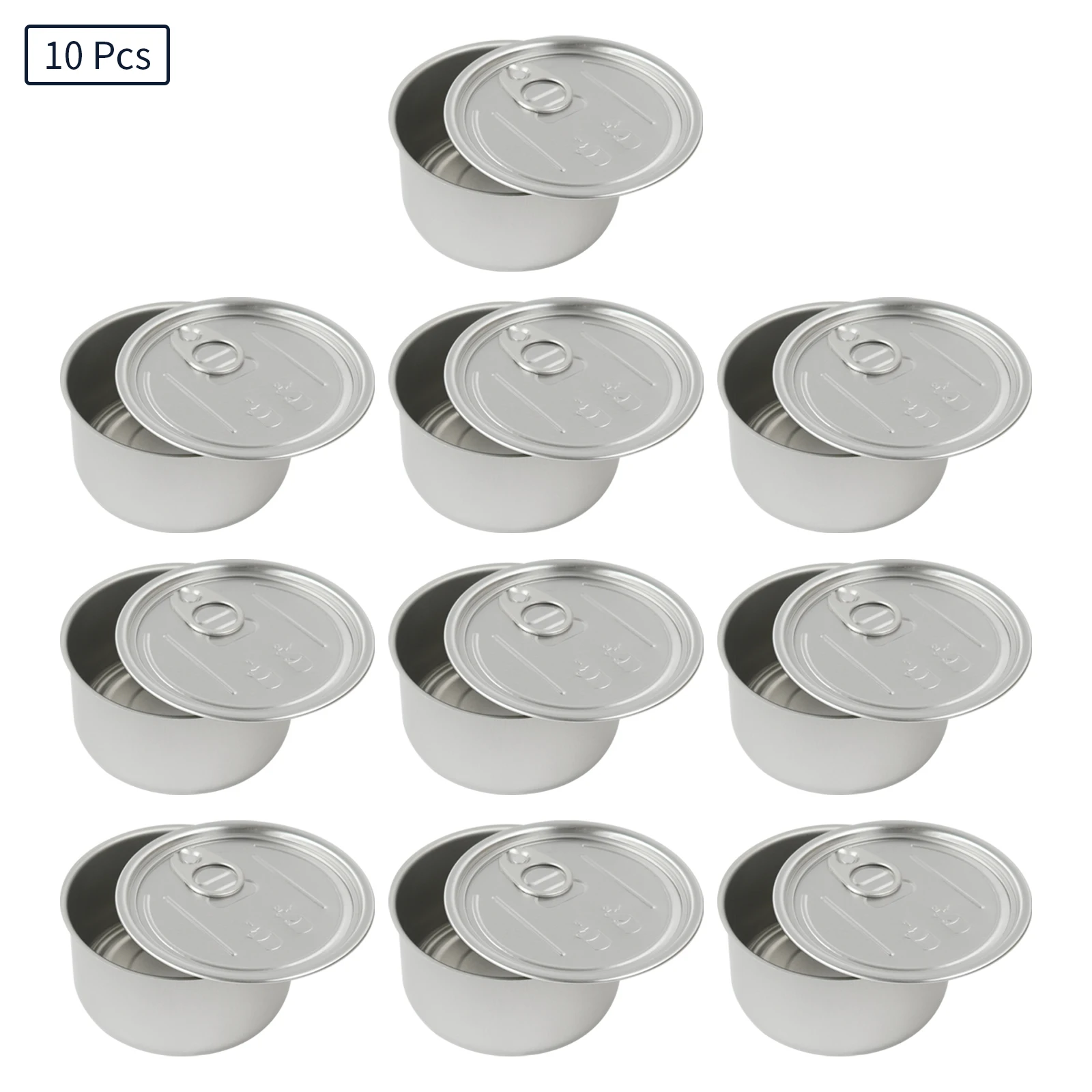 Latas redondas de aluminio para almacenamiento, latas de sellado con tapa de anillo para regalo de velas, pastel, té, 10 Uds. - AliExpress Hogar y jardín