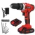 48V 25+3 Torque Impact Drill 3 in 1 Cordless Screwdriver Impact Electric Drill Power Tools 6000mAh Lithium-Ion Battery Drill Bit