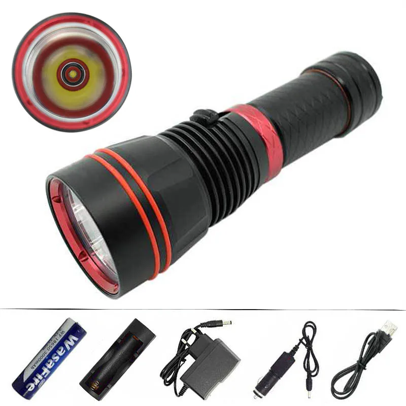 

XML L2 LED Diving Flashlight Underwater Waterproof Scuba Diving Torch 18650 Flash Light Spearfishing Lamps for Diver