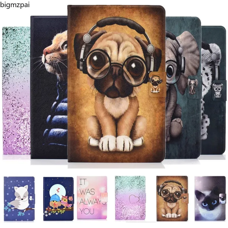 Capa Per Samsung Galaxy Tab A 10.1 Sm-T510 T515 T510 Stand Tablet Cover Per Samsung Tab A 2019 10.1 T510 Funda Tablet Case + Film