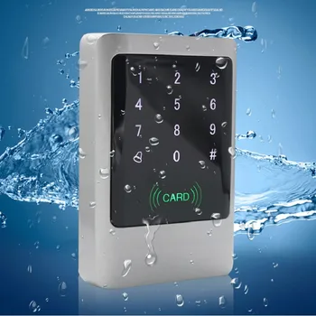 Carcasa de Metal a prueba de agua RFID 125KHz/13,56 MHZ 10000 controlador de acceso independiente del usuario, teclado táctil para sistema de Control de acceso