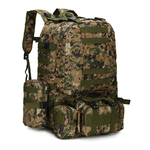 Mandrake тактический рюкзак 55L Тактическая Военная облегченная модульная система переноски снаряжения штурмовой рюкзак большой водонепроницаемый мешок рюкзак спортивная уличная сумка - Цвет: Woodland Digital