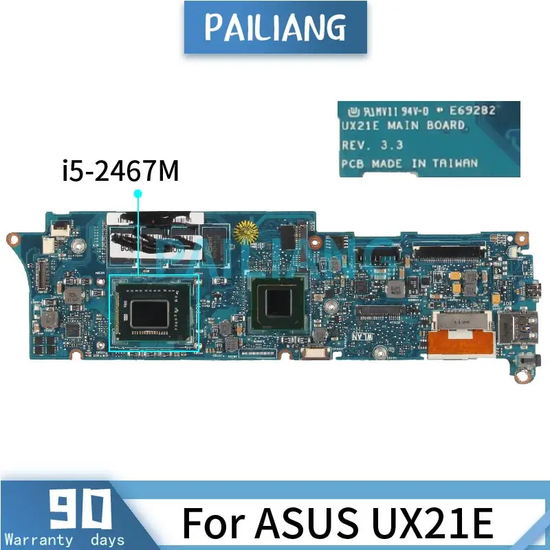 Parpailiang-placa-mãe para Laptop Asus Ux21e Drive Placa Principal Rev.testada Placa-mãe para notebook - Imagem 2