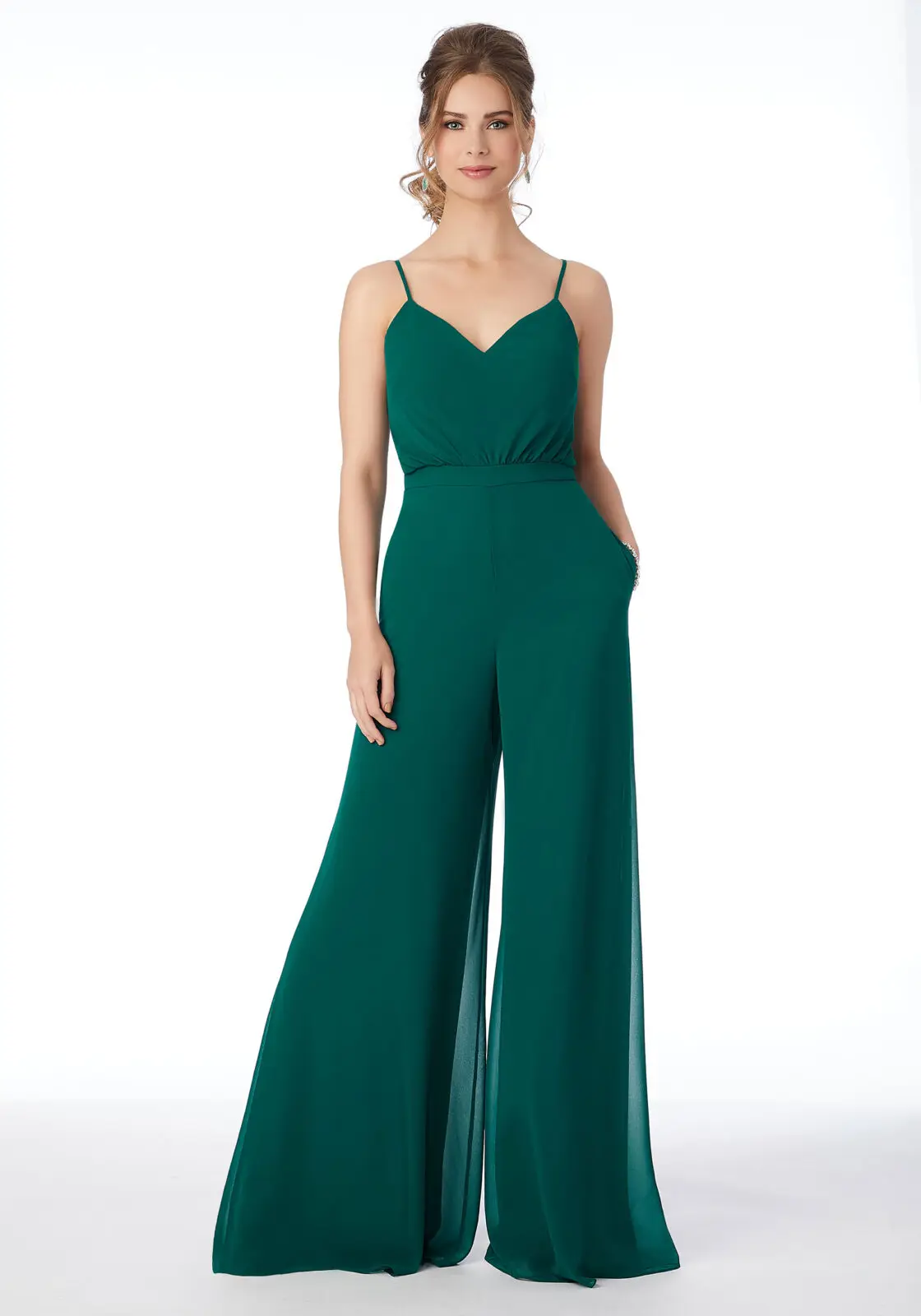 Emerald Green Chiffon Bridesmaid 