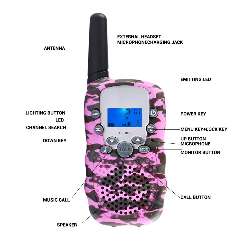1 пара детская рация для Motorola Mini Детский Открытый Автоматический режим walkie talkie гаджет с ЖК-дисплеем