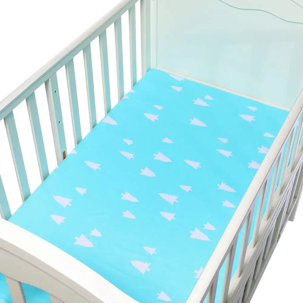 Матрас для детской кровати, мягкий защитный чехол с мультяшным принтом для новорожденных, детское постельное белье для кроватки, хлопок, простыня для кроватки, размер 130*70 см - Цвет: CL003