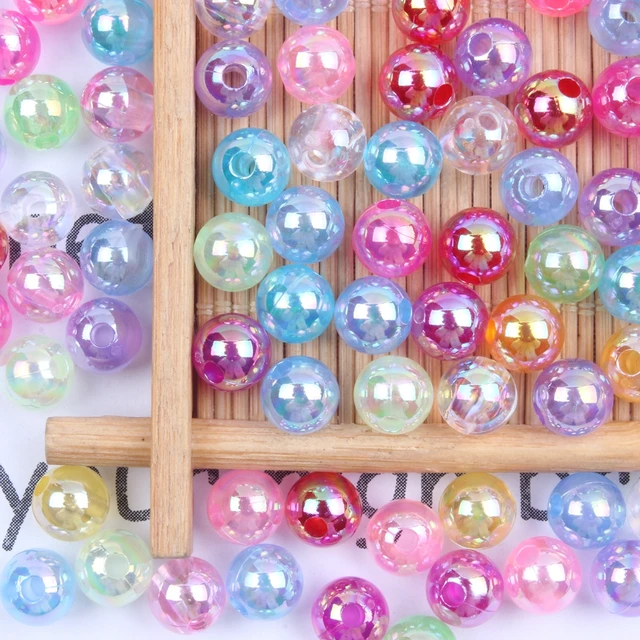 Resin Round Imitation Beads AB Colors 6 8 10mm 50g With Hole Loose Craft  Pearls For Sew On Clothes Bags Shoes Backpack Supplies - AliExpress