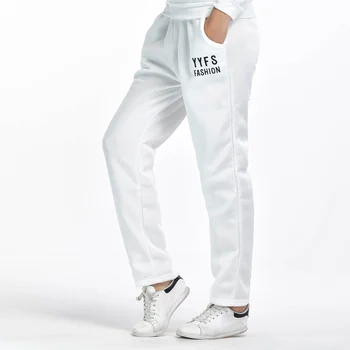 

2019 autumn and winter new pants women plus velvet waist casual trousers women's sports pants straight pants multicolor