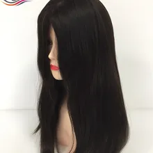 Высокая плотность 21 дюймов 4# цвет лучший класс европейские волосы Еврейские Кошерные Парики для еврейских женщин