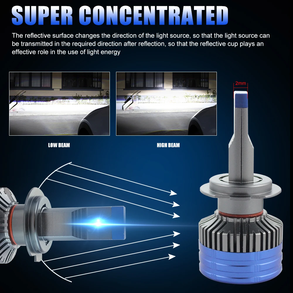 H1 H11 Automotivo luzes led para o carro 9005 9006 9012 lâmpada