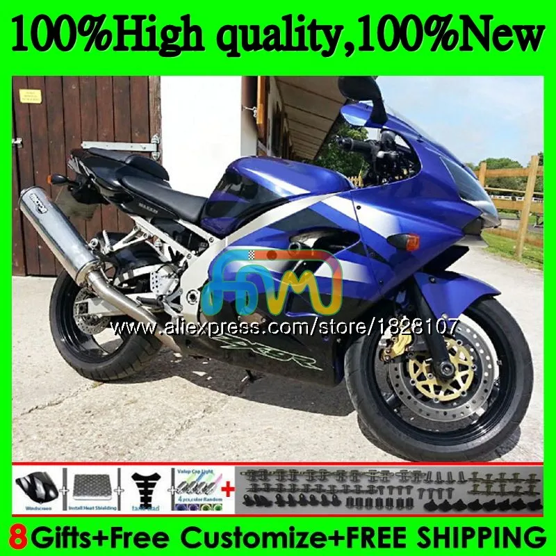 Цвет синий, черный; большие размеры ZX900 комплект для KAWASAKI ZX900CC ZX9 R ZX 9R 9 R 900 900CC 30BS. 25 ZX-9R 2000 2001 2002 2003 ZX9R 00 01 02 03 обтекатель