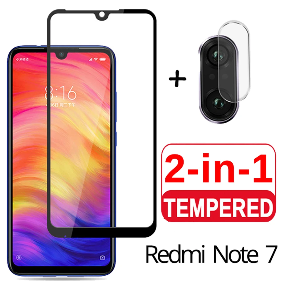 Защитное стекло 2 в 1 для xiaomi redmi note 7 xiomi ksiomi xiaomei readmi note7 не Защитная пленка экрана с