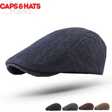 Зимний вязаный берет капот Bere Женская шляпка британский стиль классический мужской женский barot Cappelli painter французский папа шляпа