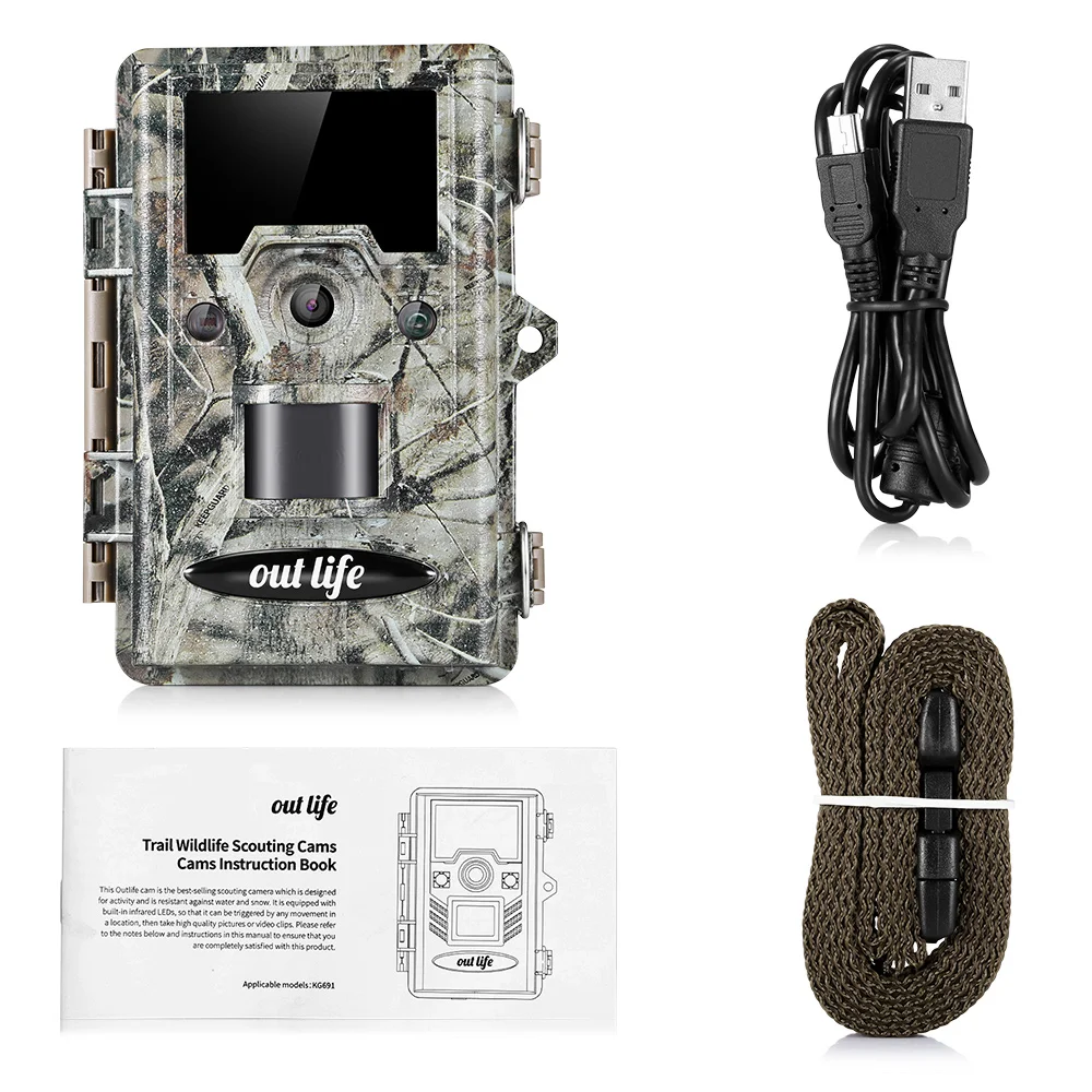 

Outlife K691 Trail Hunting Camera 12MP Mega Pixel Image Resolution IP67 Waterproof Wildlife Monitoring