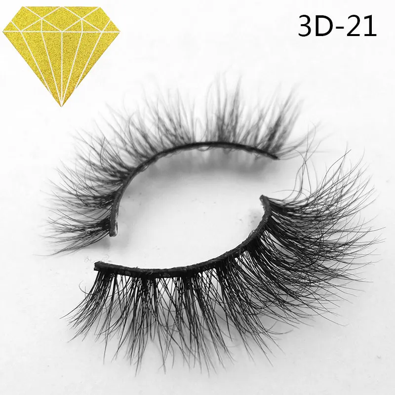 3D-21 Iflovedekd 3D норковые ресницы настоящие норковые накладные ресницы натуральные для макияжа удлинители ресниц - Цвет: 3D-21