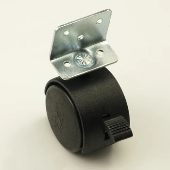 

4Pcs/Lot 40mm Replacement Angle Swivel Casters Black for Furniture Accessories Office Chair Sofa Rolling Roller Wheels Casters