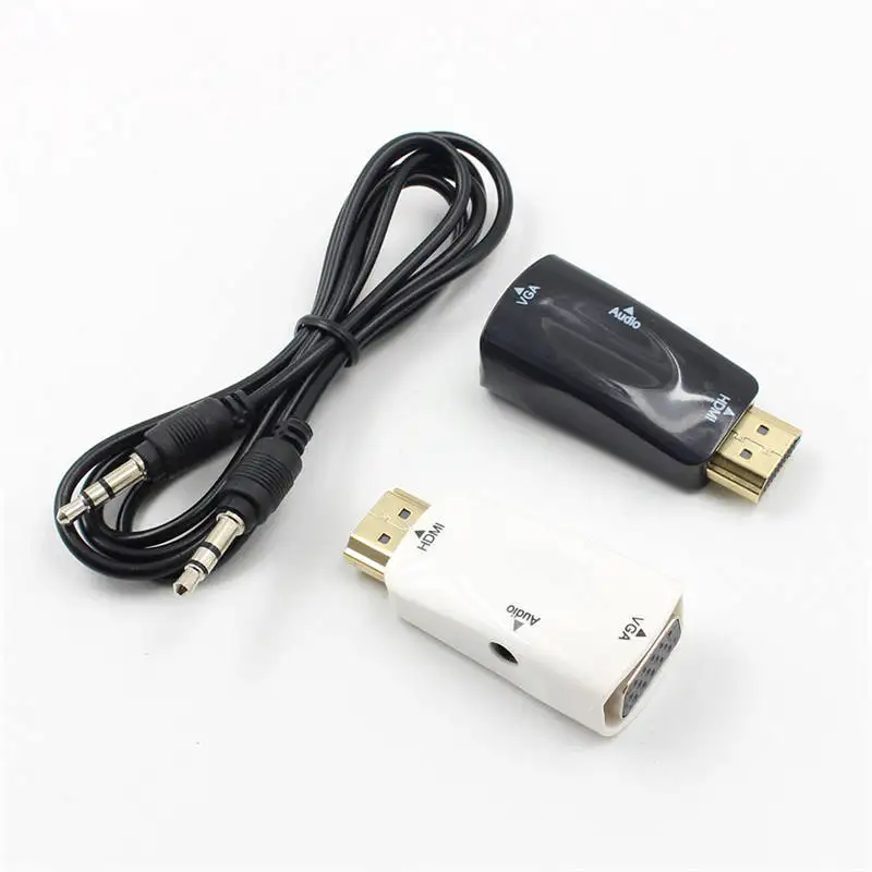 Адаптер hdmi-vga аудиокабель конвертер для мужчин и женщин поддержка HD 1080P для Xbox360 PS3 PS4 PC ноутбук ТВ коробка проектор