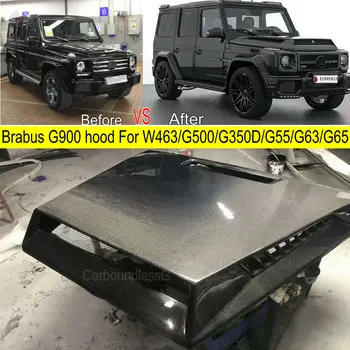 

B-rabus G900 Carbon Fiber Bonnet Auto Car Front Bumper Hood Engine Cover for Benz G series W463/G500/G350D/G55/G63/G65 Bodykit