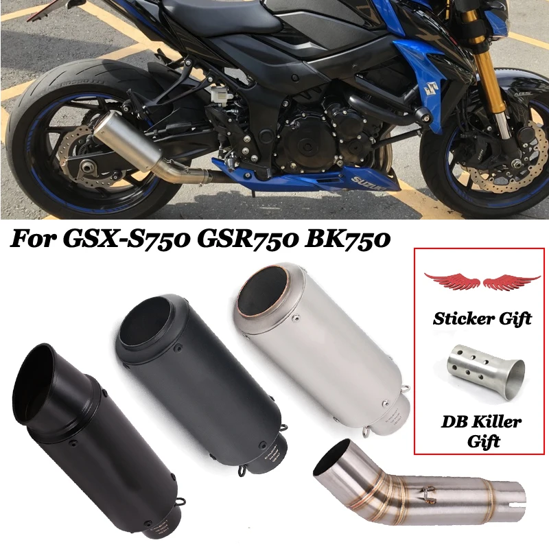 Выхлопной глушитель для мотоцикла Suzuki GSX S750 S 750 GSR750 BK750 GP углеродный DB Killer Mid