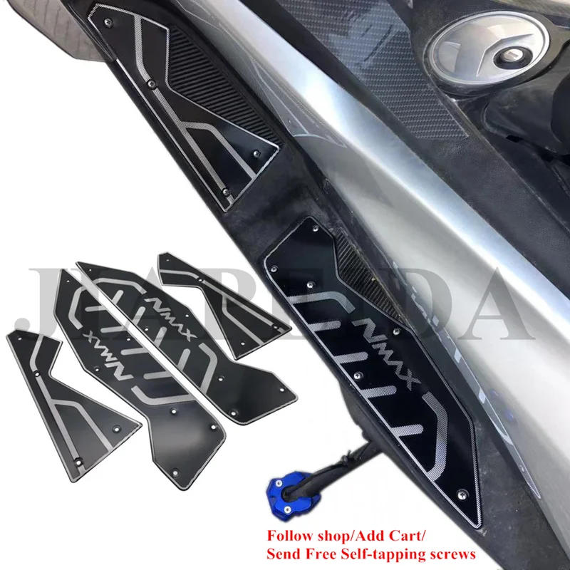 Модифицированная мотоциклетная подножка nmax, подножка для ног, подножка для yamaha nmax155 nmax - Цвет: black color