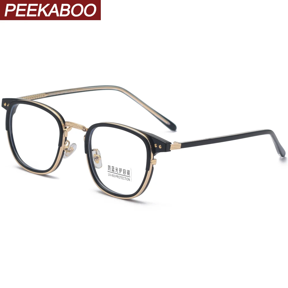 Tanio Peekaboo metalowe okulary w stylu retro mężczyźni jasne okulary
