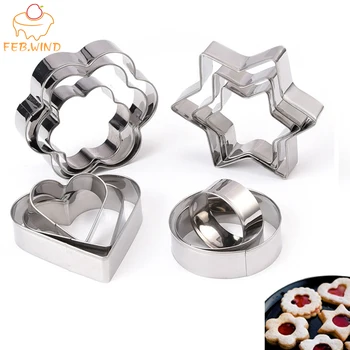 

MAY FIFTEENTH Stainless Steel Cookie Cutter Fondant for Easter DIY Metal Biscuit Chocolate Mould Pastry Baking Tools 12PCS/Set