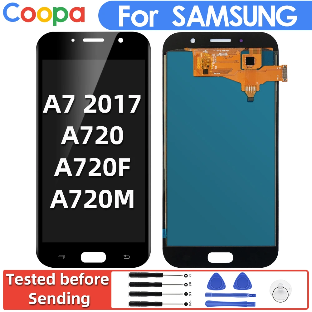 5 7 дюймов ЖК-дисплей для Samsung Galaxy A7 2017 A720F A720M SM-A720F сенсорный экран дигитайзер