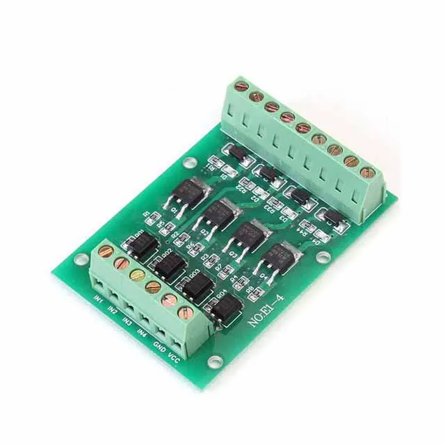 

A23-- 4 Channel Relay Module FET Field-Effect Tube NMOS FR1205 DC 5-24V Solenoid Driver With Optocoupler Isolation