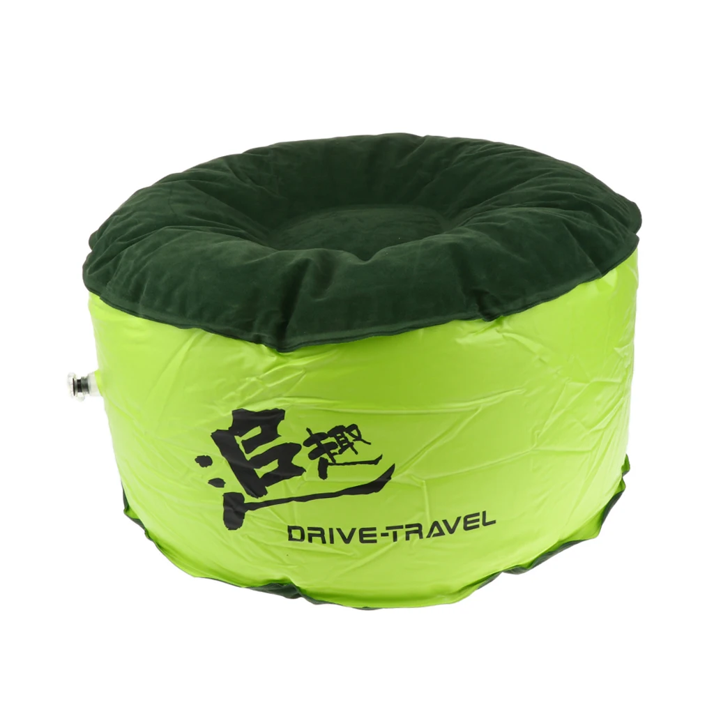 Outdoor Camping Inflatable Stool Ottoman Portable Air Chair PVC Folding Seat