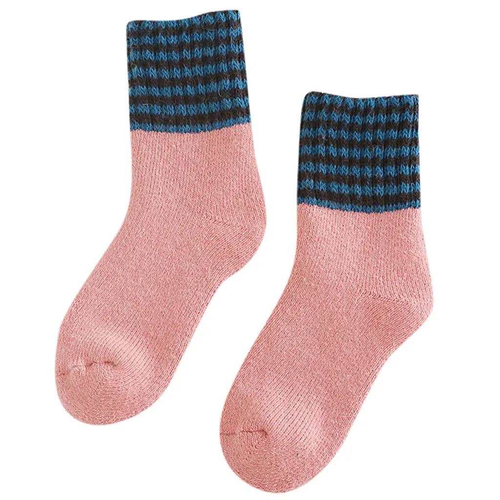 Новинка года; женские толстые теплые носки в полоску; плотные носки без пятки; повседневные высококачественные модные носки хараюку