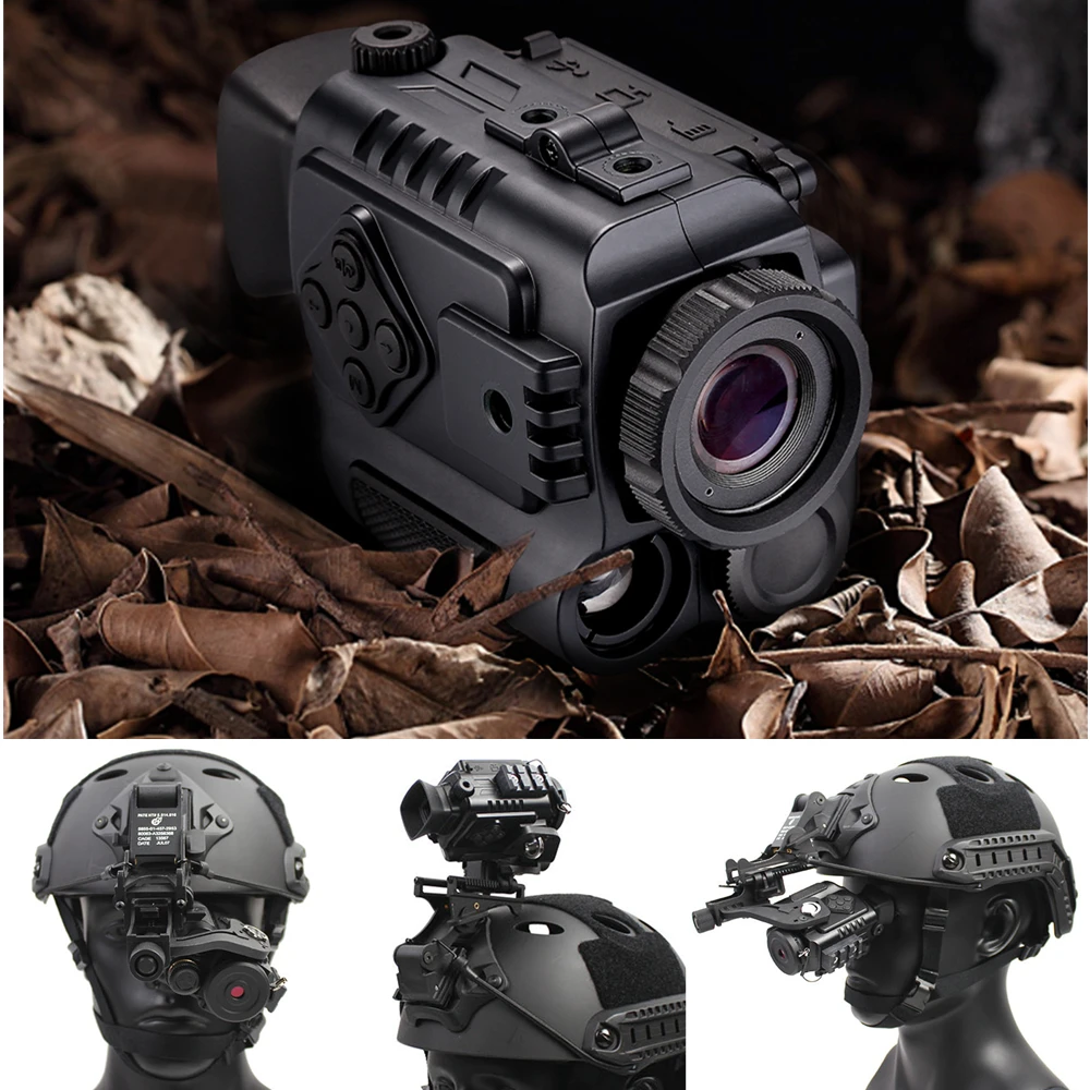 P4-0118 Mountable Night Vision 200M Range Hunting Rifle Helmet Cameras Ultralight Outdoor Sport Game Surveillance Observation |