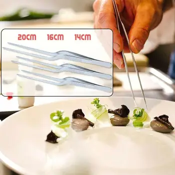 

Kitchen Stainless Steel Swing Plate Tool Tweezers Molecular Cooking Western Food Cooking Professional Dishes Tools Chef Art E3Z7