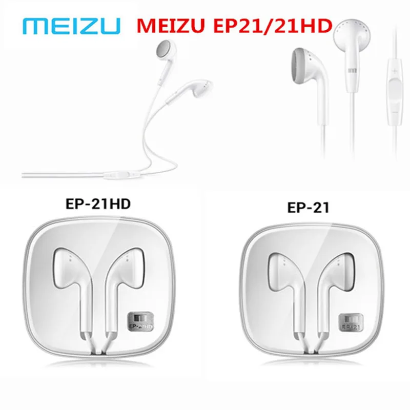 

Original MEIZU 1.2m 3.5mm HIFI Stereo Earphone EP21 EP21HD in Ear with Microphone For Samsung Xiaomi Huawei in-ear Ear Phone