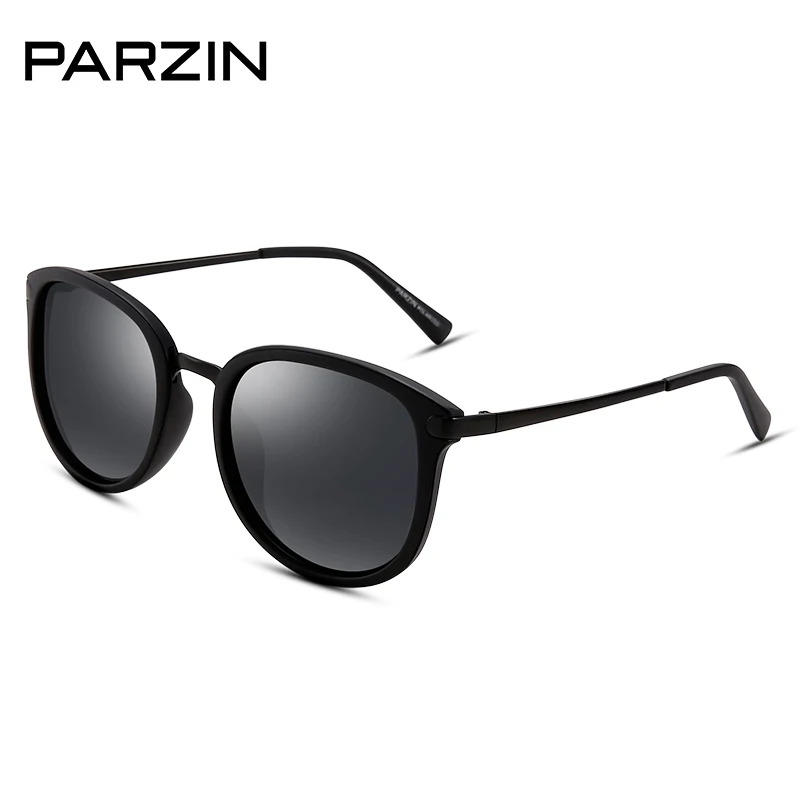 PARZIN Новые Солнцезащитные очки женские роскошные брендовые зеркальные поляризованные солнцезащитные очки для вождения сексуальные женские - Цвет линз: Matte Black