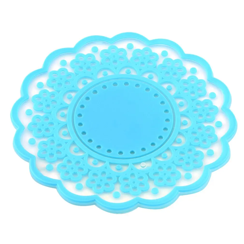2018 Translucent Anti-heat Lace Coasters Cup Bowl Insulation Mat Round Retro Pads Placemats 6 colors | Дом и сад
