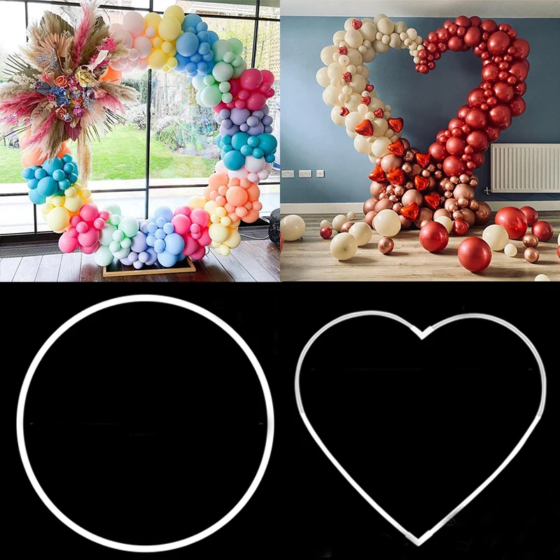 

150cm Balloons Arch Round/Heart Arches Garland Wedding Flower Wreath For Christmas Baby Shower Kids 1st Birthday party DIY Decor