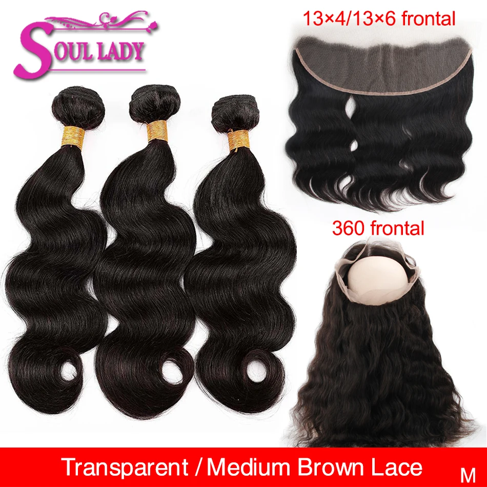 Бразильские волнистые волосы Soul Lady пряди волнистых волос с фронтальной Remy 13x4 13x6
