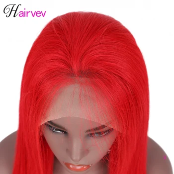 

Hairvev Straight 13*4 Lace Front Human Hair Wigs With Baby Hair Remy Brazilian 150% Density Lace Front Wigs For Black Women