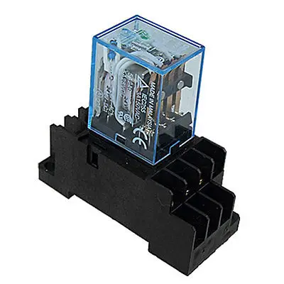 

220V / 240V AC Coil 4PDT Power Relay MY4NJ HH54P-L 14 Pin w PYF14A Socket Base