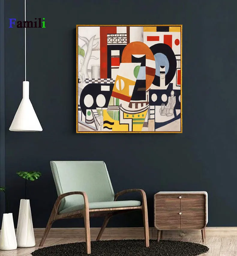 

European Retro Fashion Abstract Style Posters and Prints Canvas Painting Art Wall Picture for Living Room Abstract Home Decor-03