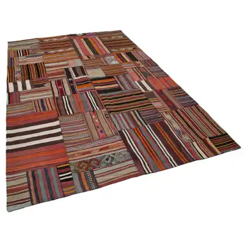 

201x300 Cm Multicolor Handmade Rugs Patchwork Rug-7x10 Ft