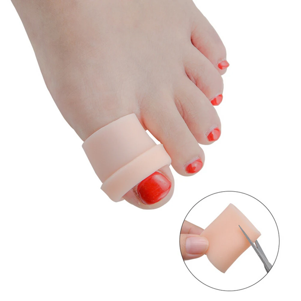 1 пара силиконовых гелевых тюбиков повязок для ног и ног облегчение боли защита пальцев и пальцев ног для ухода за ногами стельки