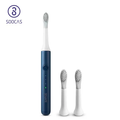 SOOCAS SO WHITE EX3 sonic электрическая зубная щетка для Xiaomi Mijia Ultra sonic автоматическая зубная щетка перезаряжаемая Водонепроницаемая Чистящая Щетка - Цвет: Blue Add 2Heads