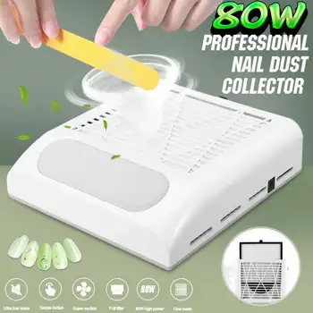 

80W Strong Power Nail Dust Collector Nail Fan Art Salon Equipment Suction Dust Collector Machine Vacuum Cleaner Fan in RU Stock