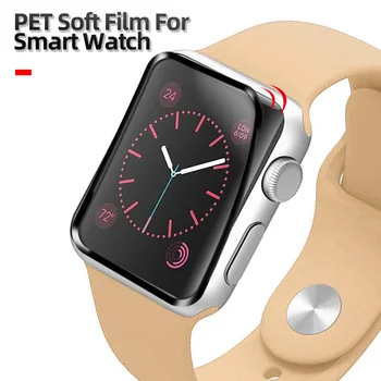 

PET Waterproof Sreen Protector For Watch 4 3 2 1 Protective Film 38mm 40mm 44mm 42mm Soft Glass Film Watch Accessories