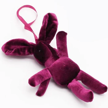 

Wishing Flowers Kids Stuffed Animal Doll With Strap Rabbit Car Pendant Cute Girls Gift Korean Style Long Legs Bunny Plush Toy