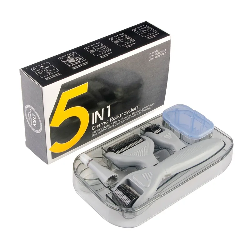 

5 in 1 Derma Roller Skin Therapy Micro-Needles Plastic Micrometreeedle Scar Pro Kit for Beauty Care