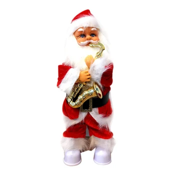 

Electric Santa Claus Toy Music with LED Color Lights Christmas Decoration Kids Xmas Happy New Year Gift